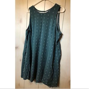 Teal and White Patterned Dress